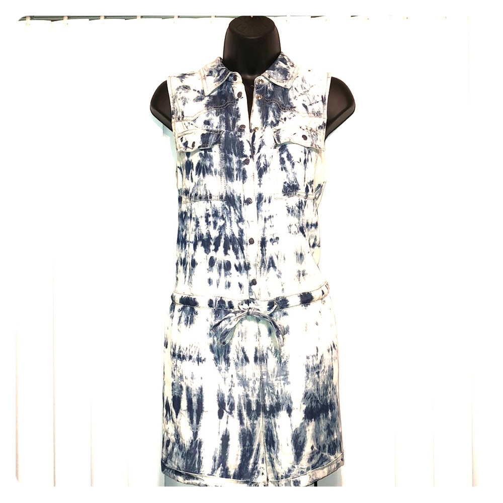 🌊Blue Guess🌊 tie dye romper